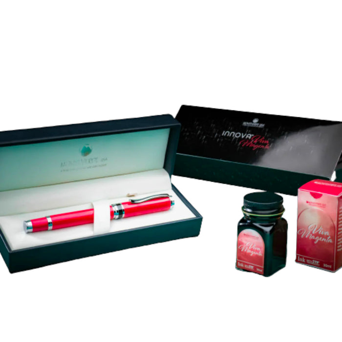 Monteverde Innova Fountain Pen & Ink Gift Set - Viva Magenta Special Edition