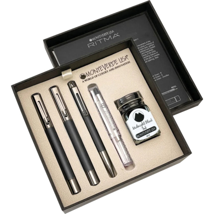 Monteverde Ritma Special Edition Pens and Ink Gift Set - Black