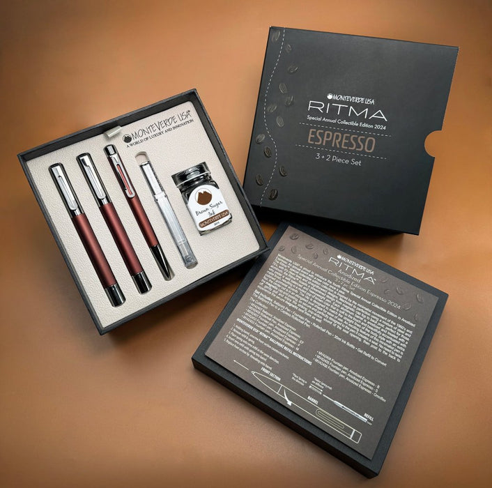 Monteverde Ritma Special Edition Pens and Ink Gift Set - Espresso