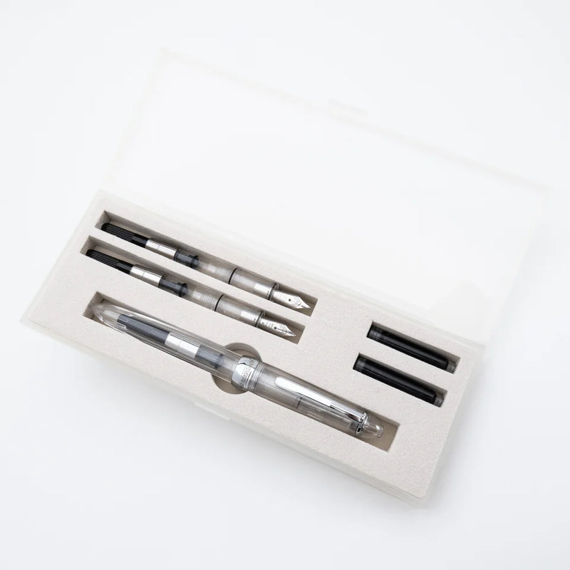 Monteverde Monza 3 Fountain Pen Set (Fine, Medium, Flex) – Clear