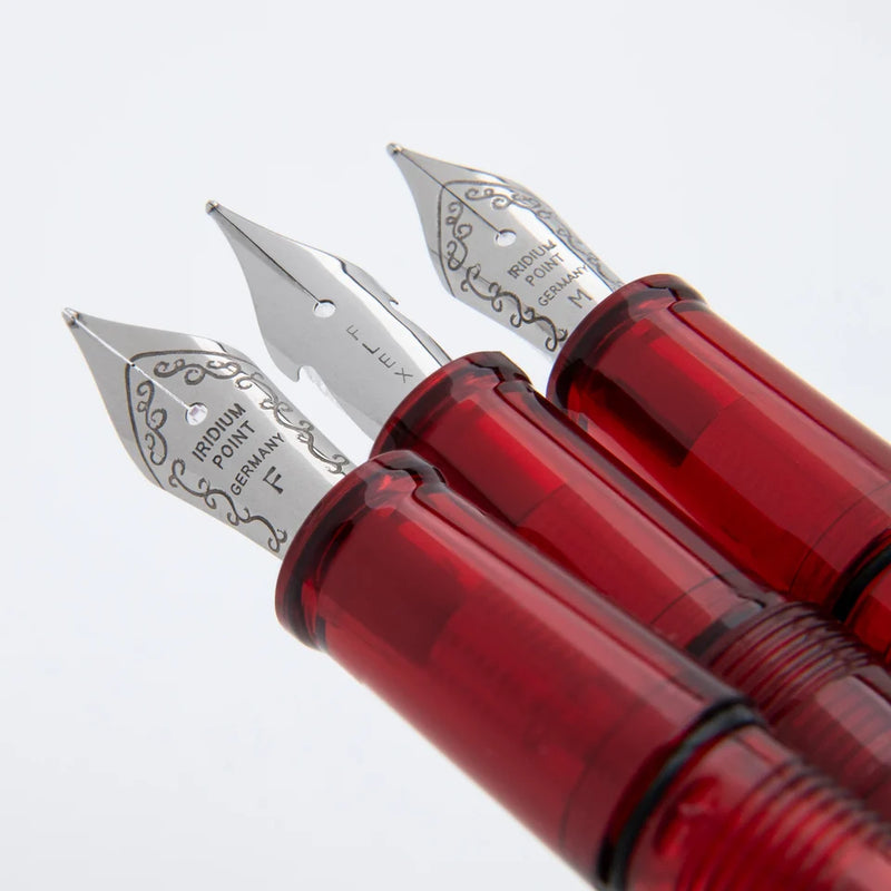 Monteverde Monza 3 Fountain Pen Set (Fine, Medium, Flex) – Red