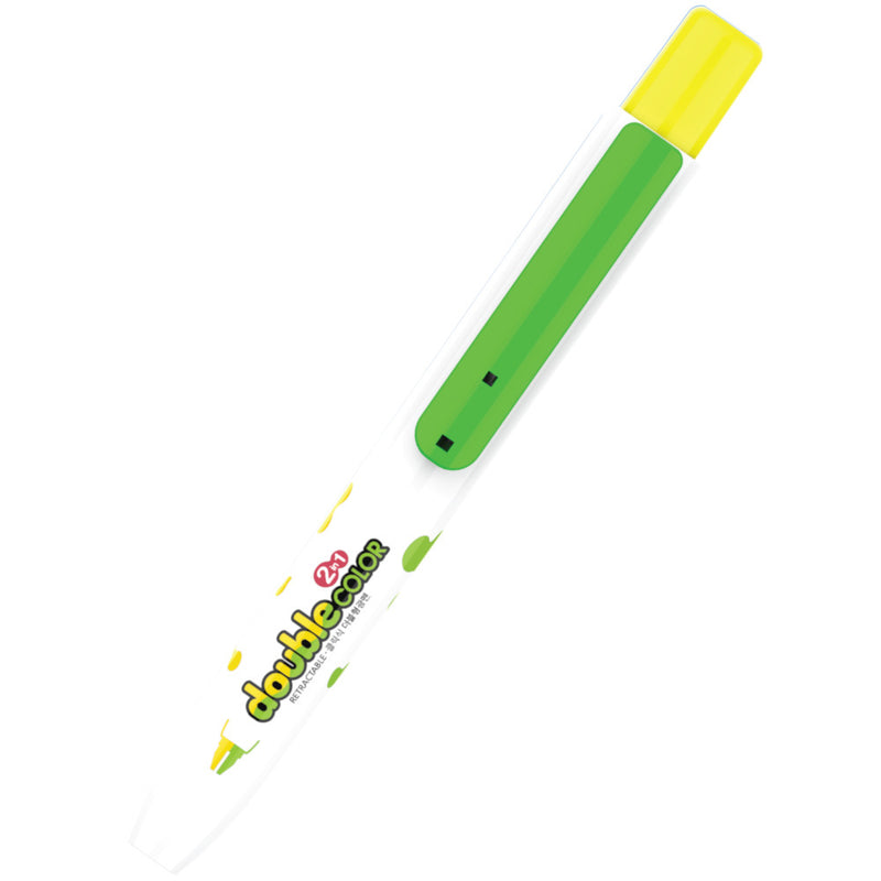 Morris JUSTCLICK Retractable Double Colour Highlighter – Yellow & Green