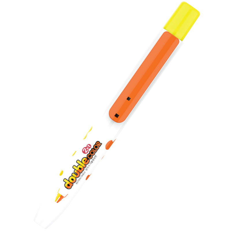 Morris JUSTCLICK Retractable Double Colour Highlighter – Yellow & Orange