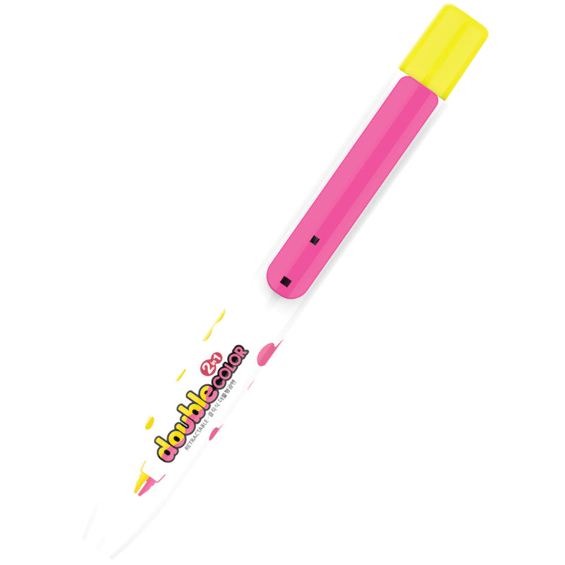 Morris JUSTCLICK Retractable Double Colour Highlighter – Yellow & Pink