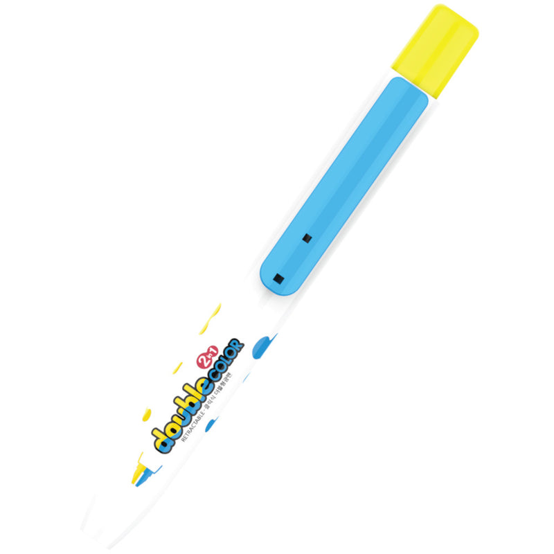 Morris JUSTCLICK Retractable Double Colour Highlighter – Yellow & Sky Blue