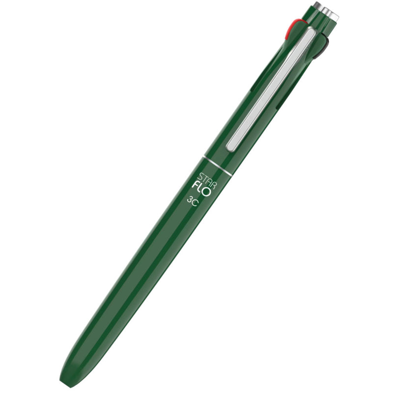 Morris StarFlo 3 Colour Multi Ballpoint Pen – Forest Green 0.7mm