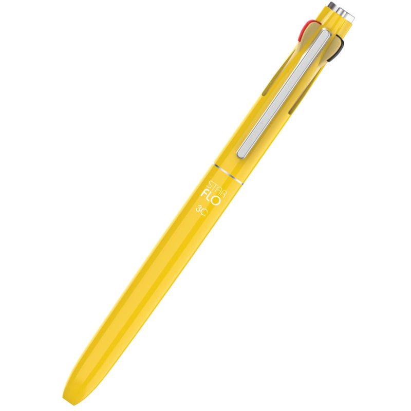 Morris StarFlo 3 Colour Multi Ballpoint Pen – Honey Yellow 0.7mm