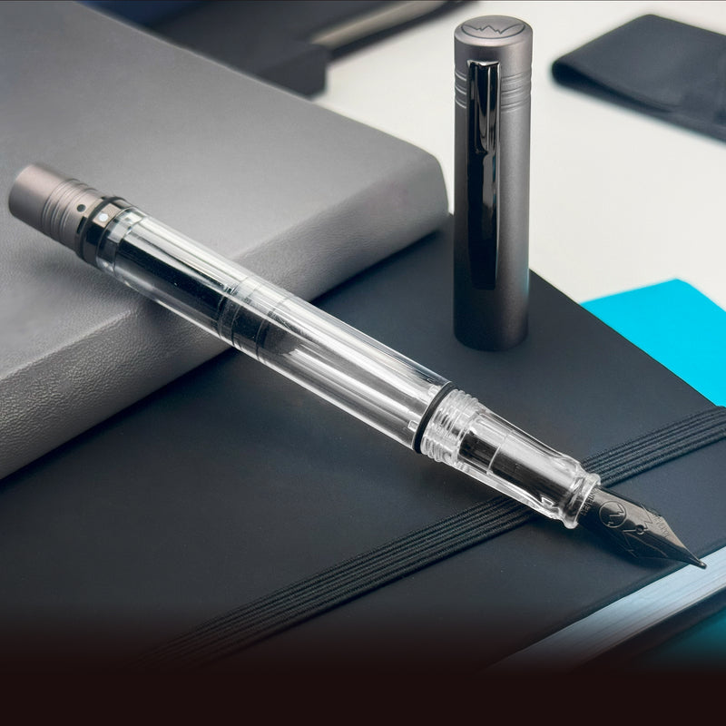 Monteverde MP1 Lock-It Piston Technology Fountain Pen - Coal Grey