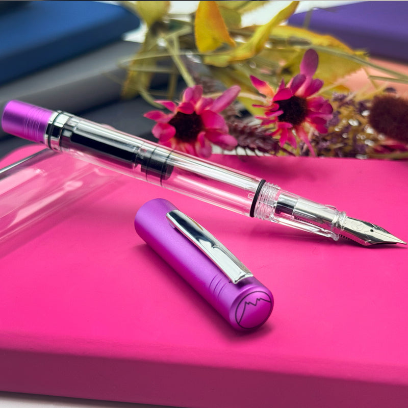 Monteverde MP1 Lock-It Piston Technology Fountain Pen - Purple Frost