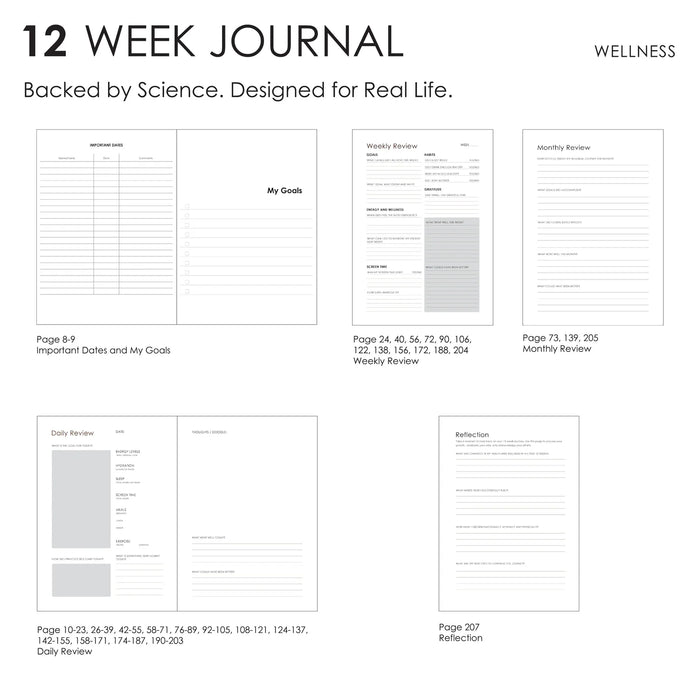 myPAPERCLIP 12-Week Wellness Journal A5 Notebook