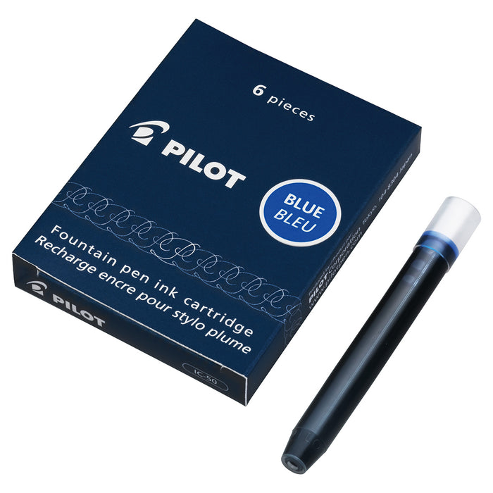 Pilot IC-50 Blue Fountain Pen Ink Cartridges (6)