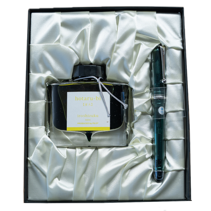 Pilot Custom 74 Fountain Pen and Ink Gift Set - Forest Green