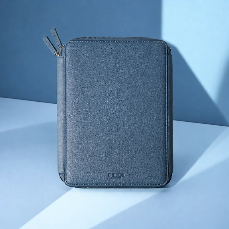 Endless A4 Folio - Blue (New Saffiano Leather)