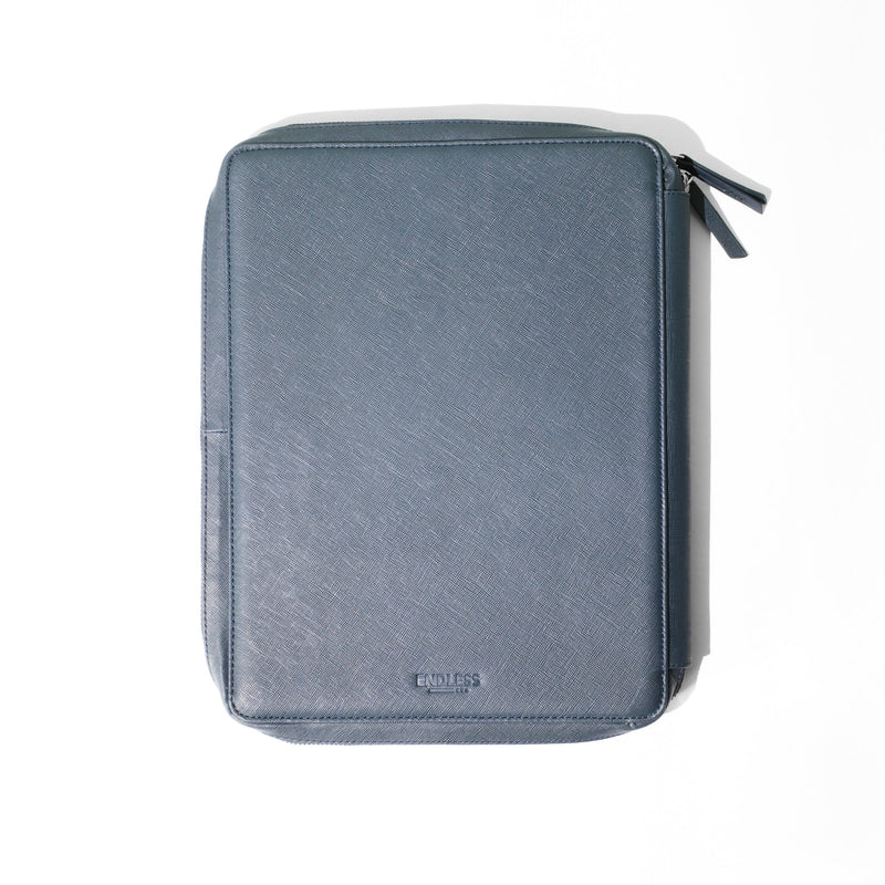 Endless A4 Folio - Blue (New Saffiano Leather)