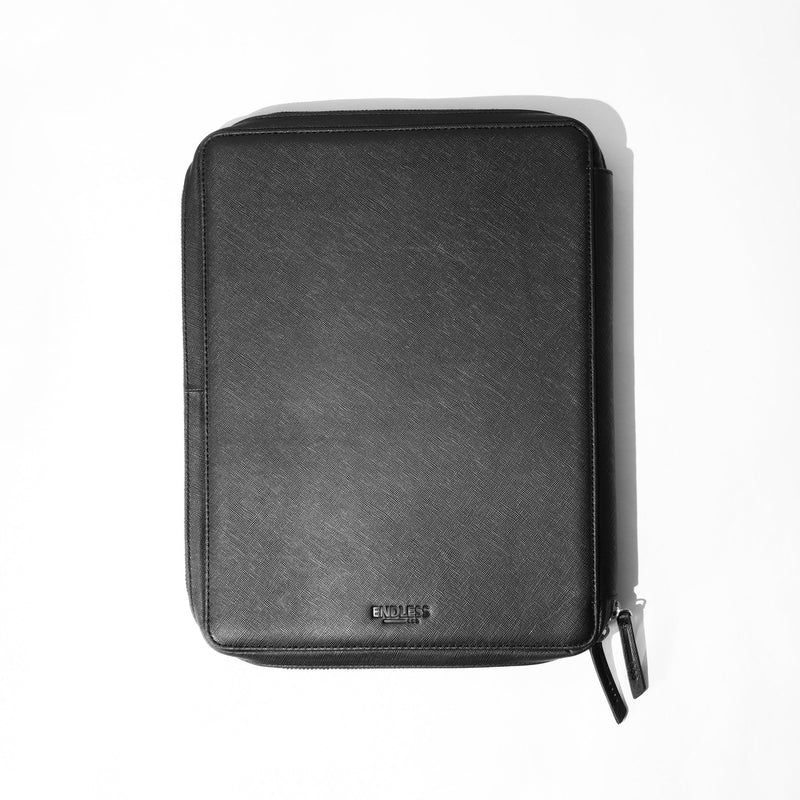 Endless A4 Folio - Black (New Saffiano Leather)