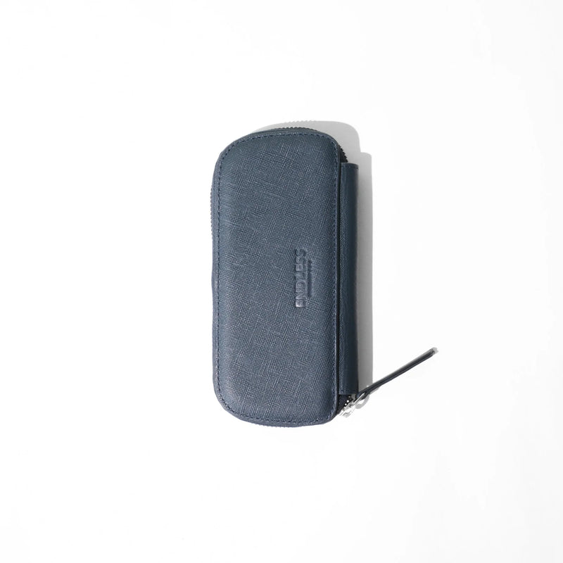 Endless Companion Adjustable Pen Pouch Blue - 3 Pens (New Saffiano Leather)