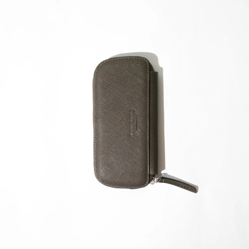 Endless Companion Adjustable Pen Pouch Green - 3 Pens (New Saffiano Leather)
