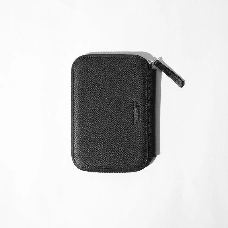 Endless Companion Leather Adjustable Pen Pouch - 5 Pens - Black (New Saffiano Leather)
