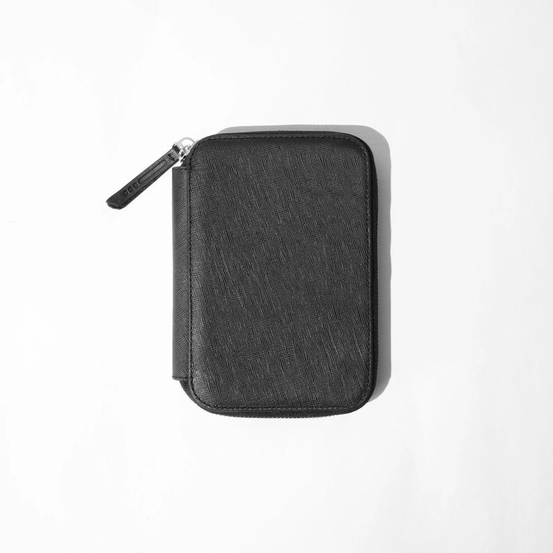 Endless Companion Leather Adjustable Pen Pouch - 5 Pens - Black (New Saffiano Leather)