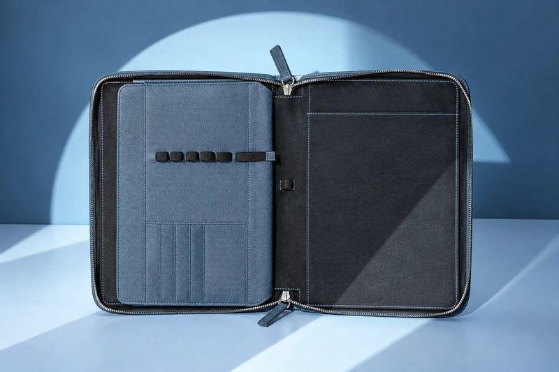 Endless A4 Folio - Blue (New Saffiano Leather)