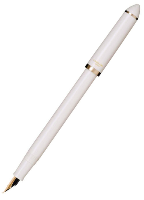 Sailor Fude De Mannen Calligraphy Fountain Pen - Pearl White