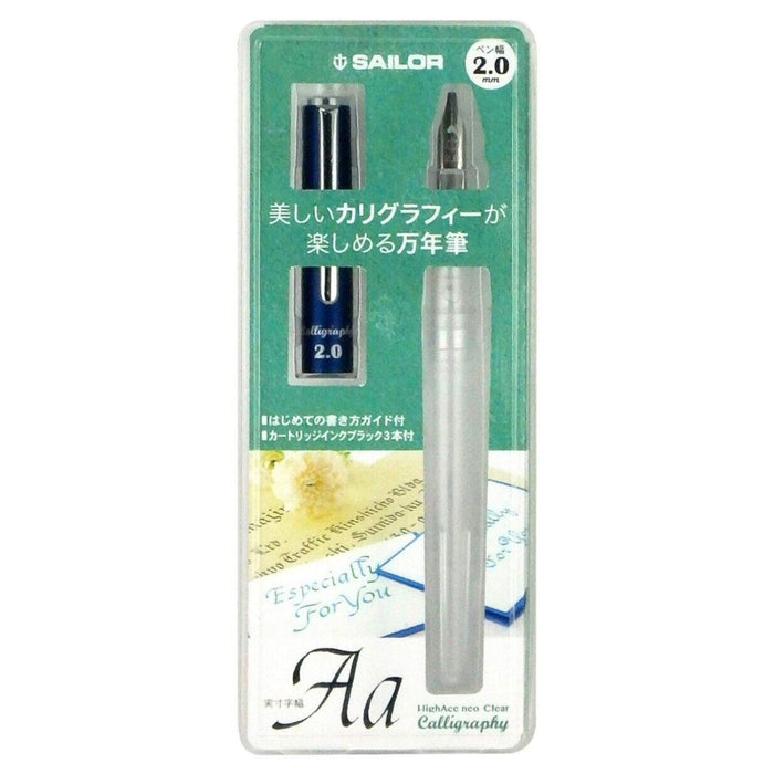 Sailor HighAce Neo Clear Calligraphy Fountain Pen – 2.0mm