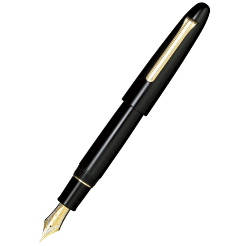 Sailor KOP Ebonite Gold Trim Fountain Pen – Black, Medium