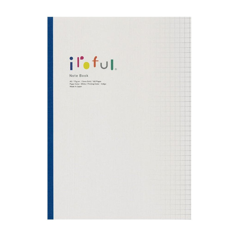 Sakae TP Iroful Softcover Notebook, A5, White, 160pages, 75gsm, Grid