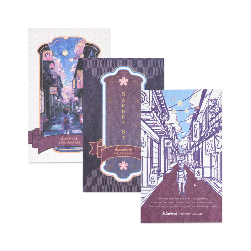 Esterbrook x Sakuradragon Sakura Street Blotter Papers (5 Piece)