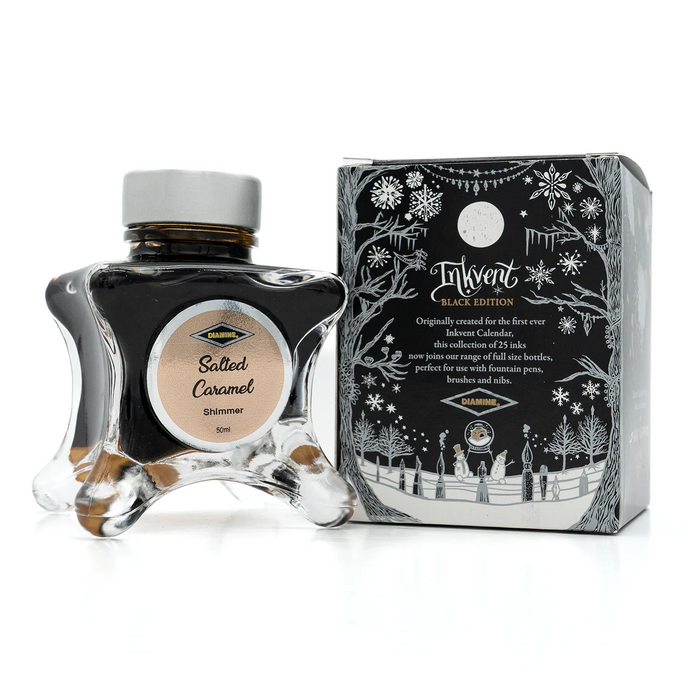 Diamine Black Edition Ink - Salted Caramel Shimmering