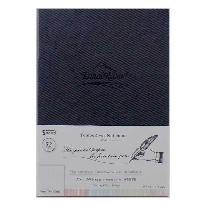 Sanzen Tomoe River Hardcover Notebook, A5, White, 368pages, 52gsm, Dotted
