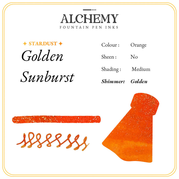 Endless Alchemy Fountain Pen Ink - Stardust Golden Sunburst 45ml