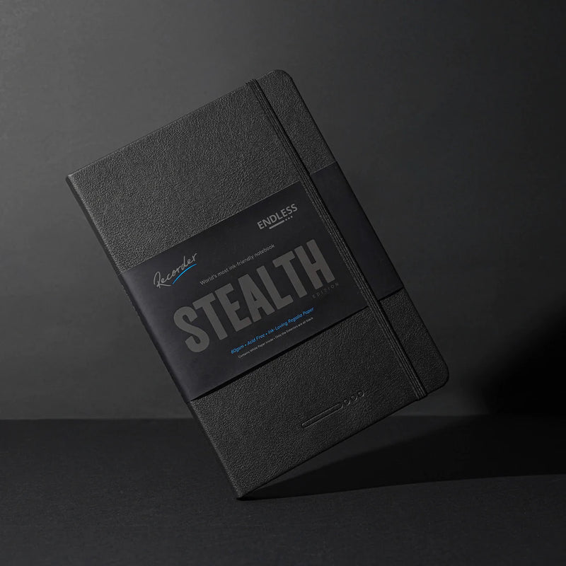Endless A5 Recorder Notebook - STEALTH Special Edition, Dotted - 80gsm Regalia Paper