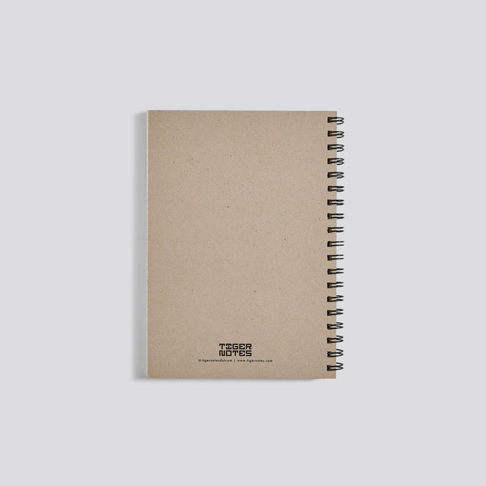 Tiger Notes Blurred Series B5 Wiro Notebook - Work Hard and Be Nice