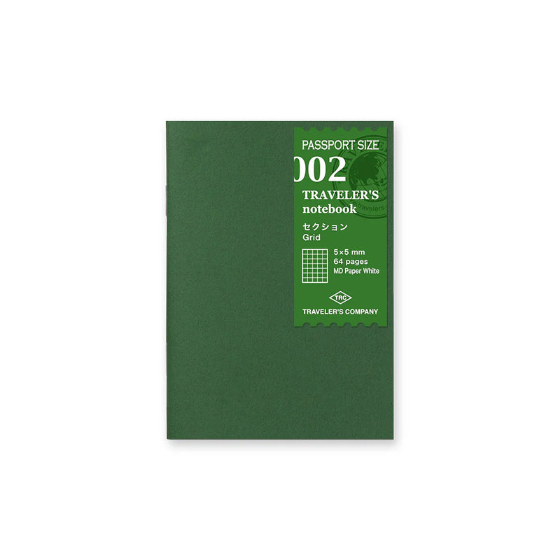 TRAVELER'S Notebook Refill - Passport Size, 002 Grid Notebook