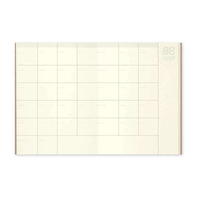 TRAVELER'S Notebook Refill - Passport Size, 006 Undated Monthly Diary