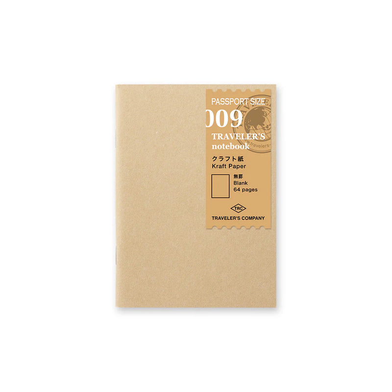 TRAVELER'S Notebook Refill - Passport Size, 009 Kraft Paper Notebook