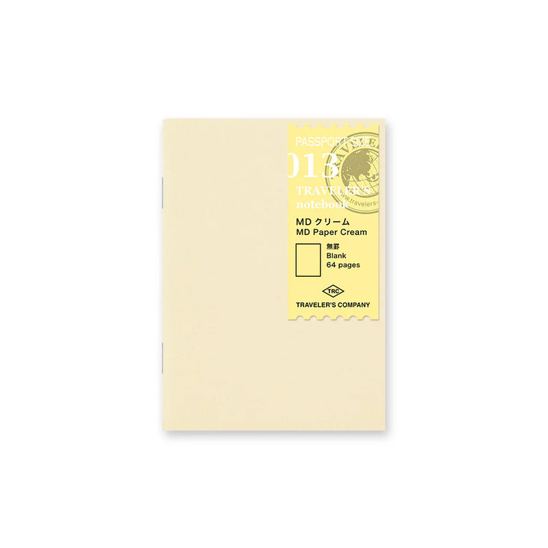 TRAVELER'S Notebook Refill - Passport Size, 013 MD Paper Cream Notebook