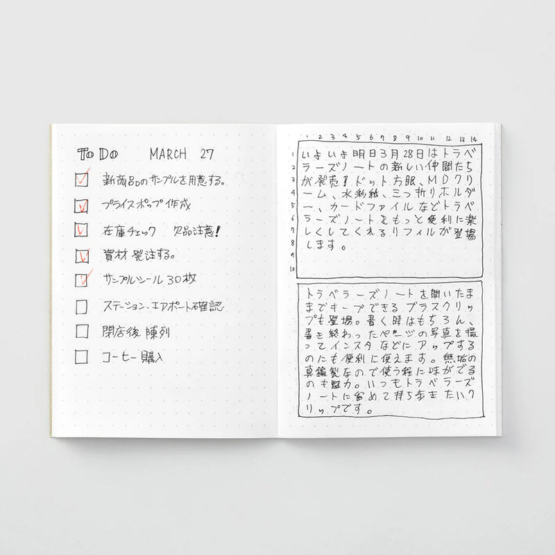 TRAVELER'S Notebook Refill - Passport Size, 014 Dot Grid Notebook