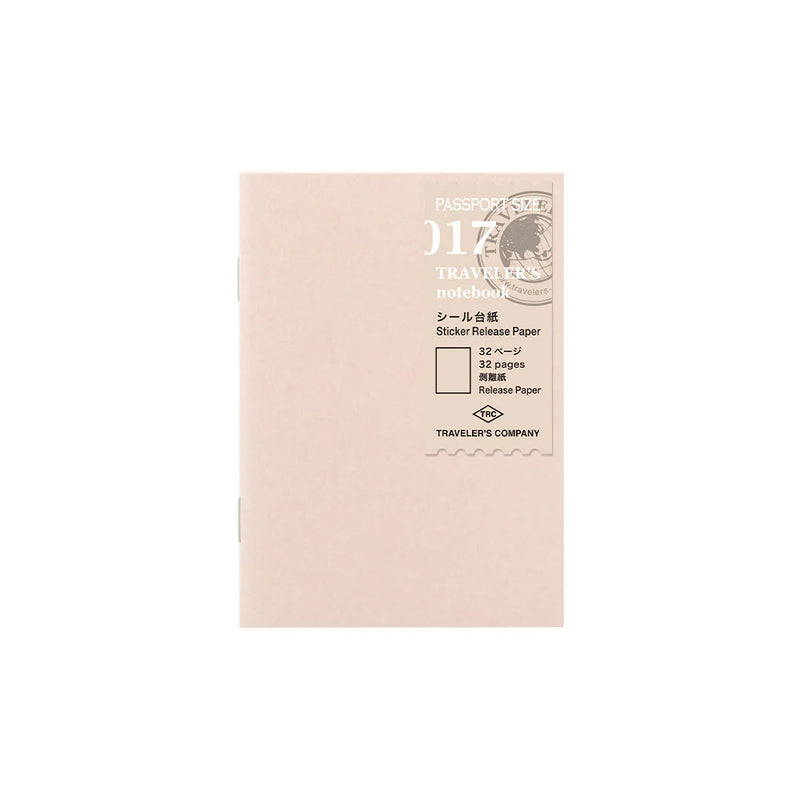 TRAVELER'S Notebook Refill - Passport Size, 017 Sticker Release Paper Notebook