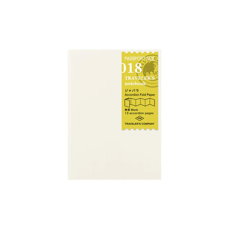 TRAVELER'S Notebook Refill - Passport Size, 018 Accordion Fold Paper
