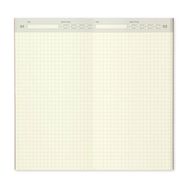 TRAVELER'S Notebook Refill - Regular Size, 005 Undated Daily Diary