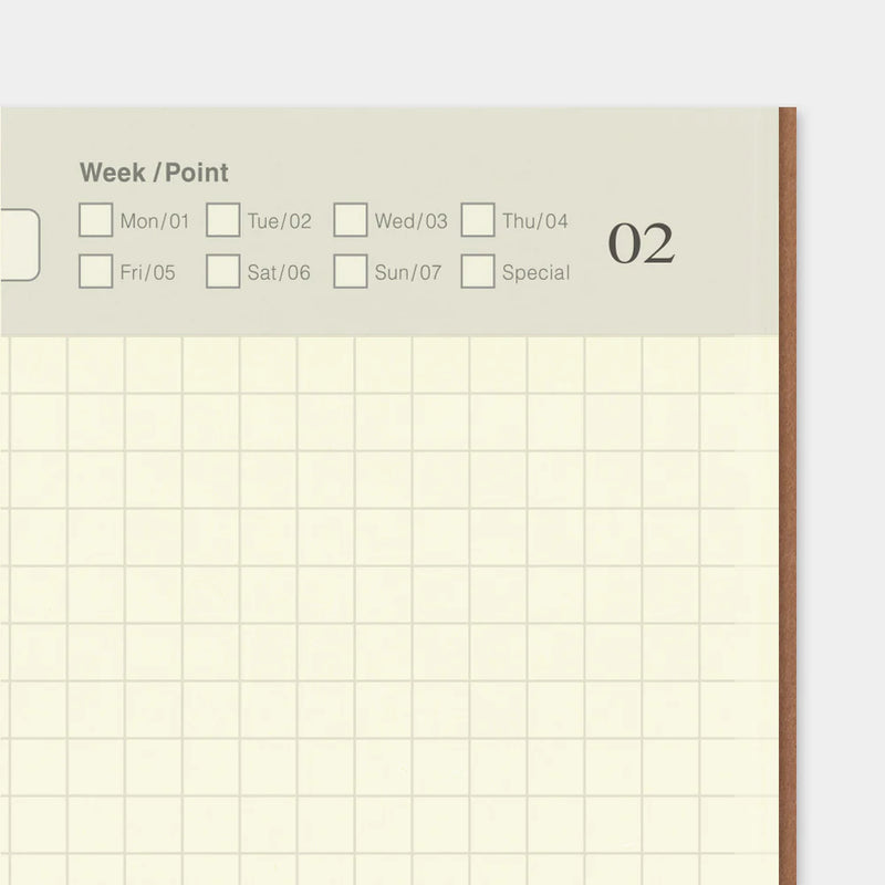 TRAVELER'S Notebook Refill - Regular Size, 005 Undated Daily Diary