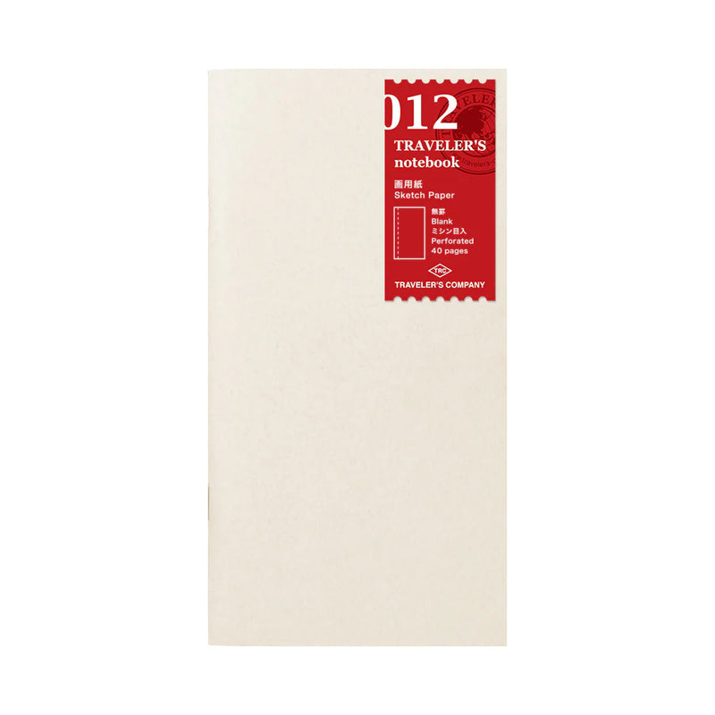 TRAVELER'S Notebook Refill - Regular Size, 012 Sketch Paper Notebook