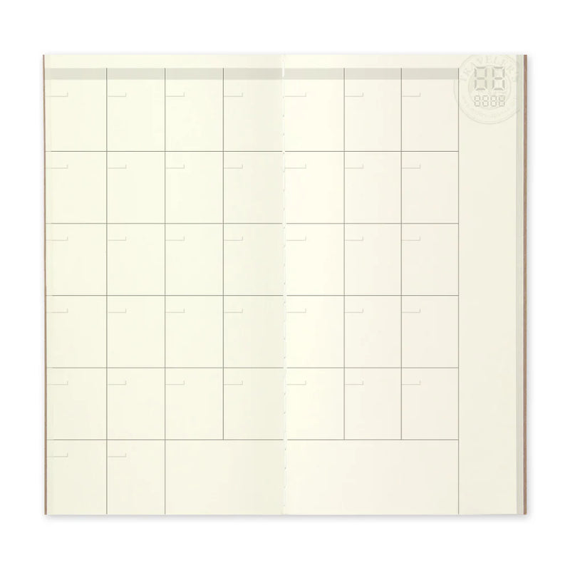 TRAVELER'S Notebook Refill - Regular Size, 017 Undated Monthly Diary