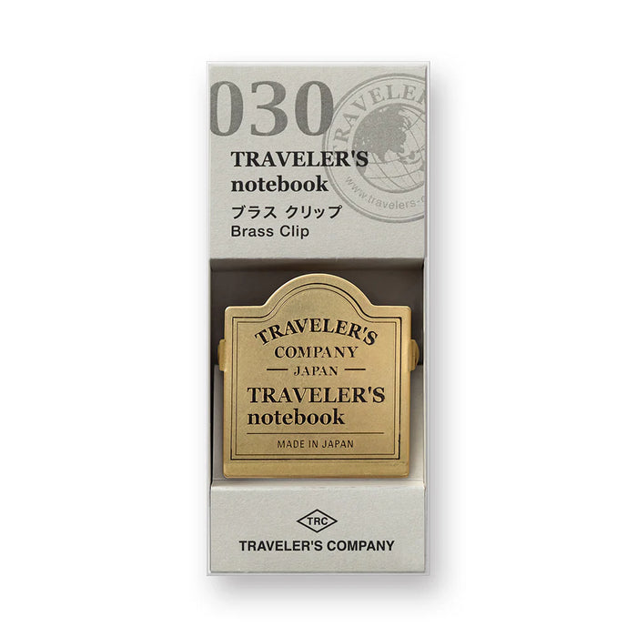 TRAVELER'S Notebook Refill - Regular Size, 030 Brass Clip TRC Logo