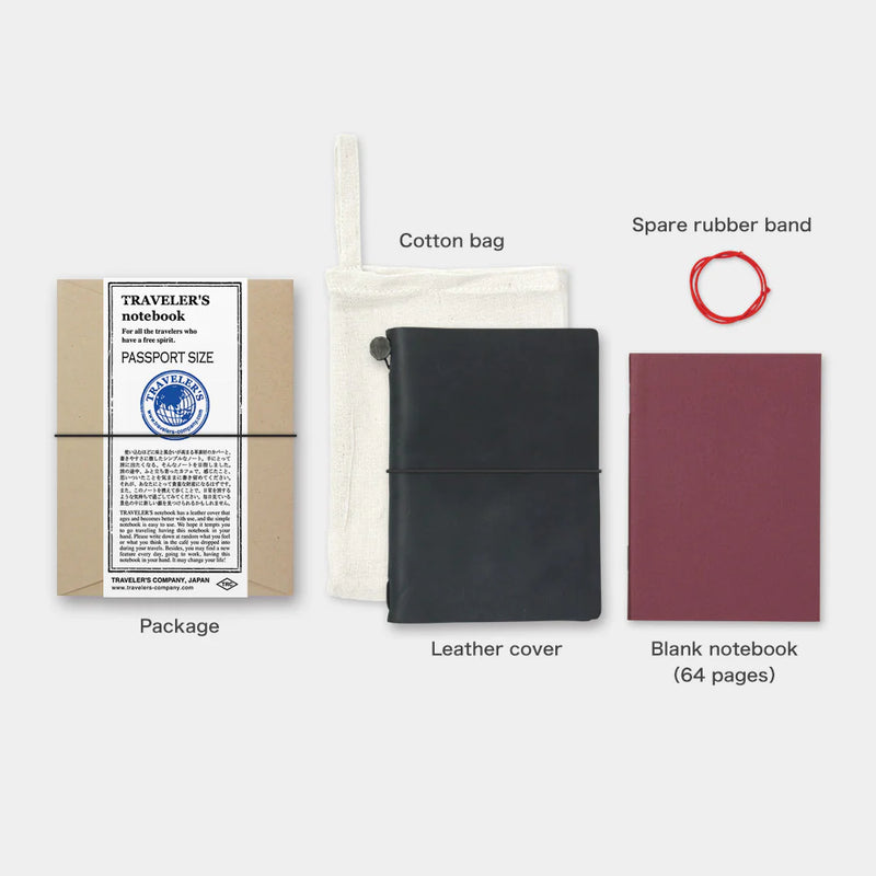 TRAVELER'S Notebook Starter Set - Passport Size, Black