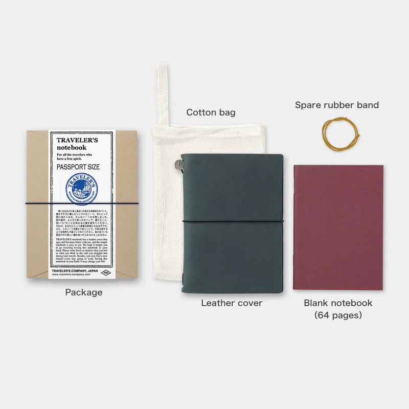TRAVELER'S Notebook Starter Set - Passport Size, Blue