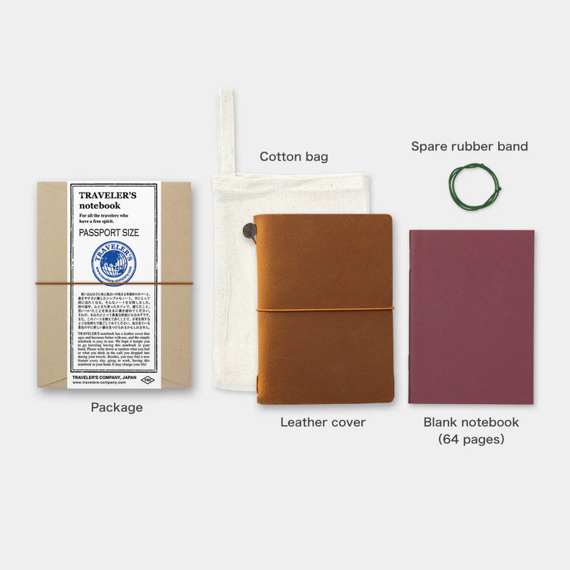 TRAVELER'S Notebook Starter Set - Passport Size, Camel