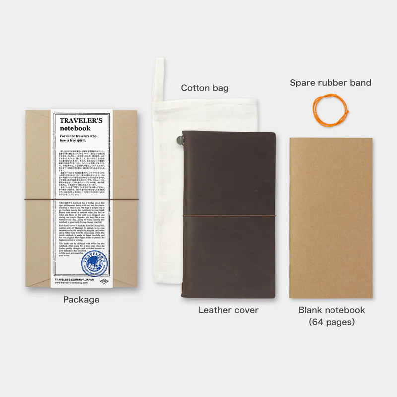 TRAVELER'S Notebook Starter Set - Regular Size, Brown